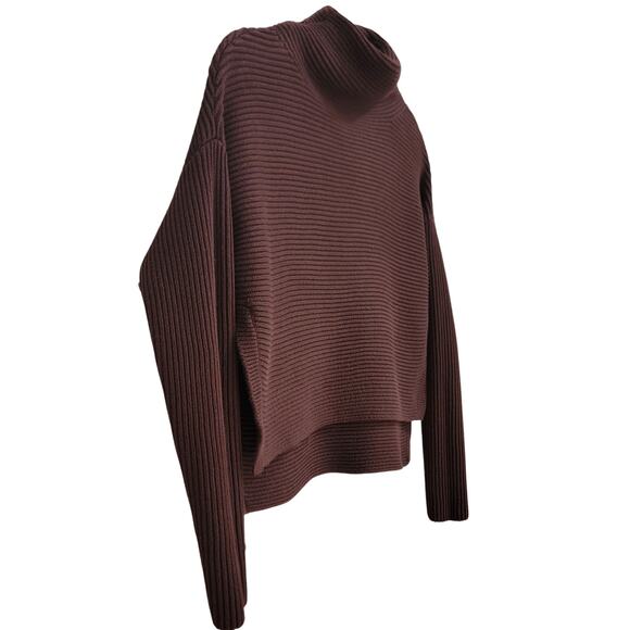 All Saints Sweaters - ALL SAINTS Eloise Mock Neck Cropped (High/Low) Sweater Womens S Quality Pullover